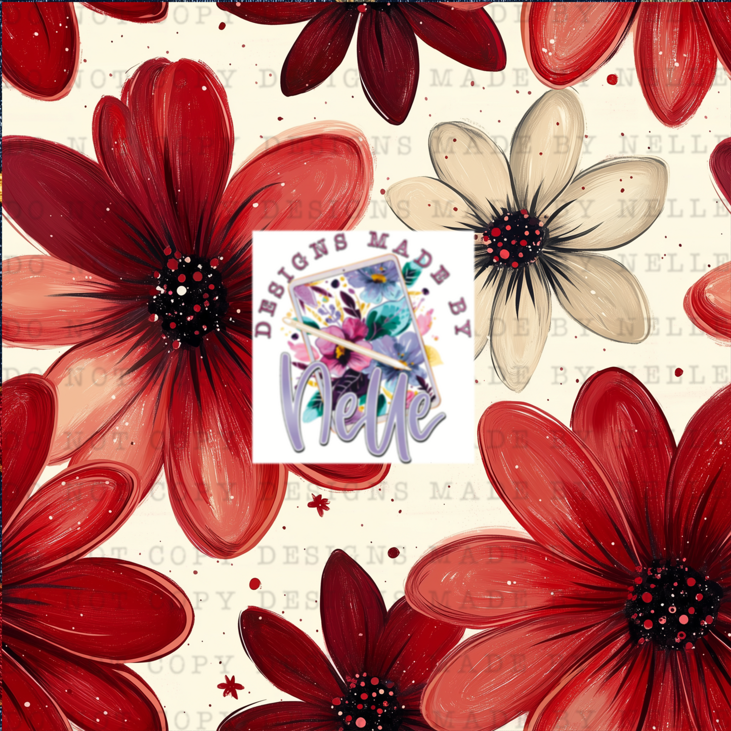 Red floral