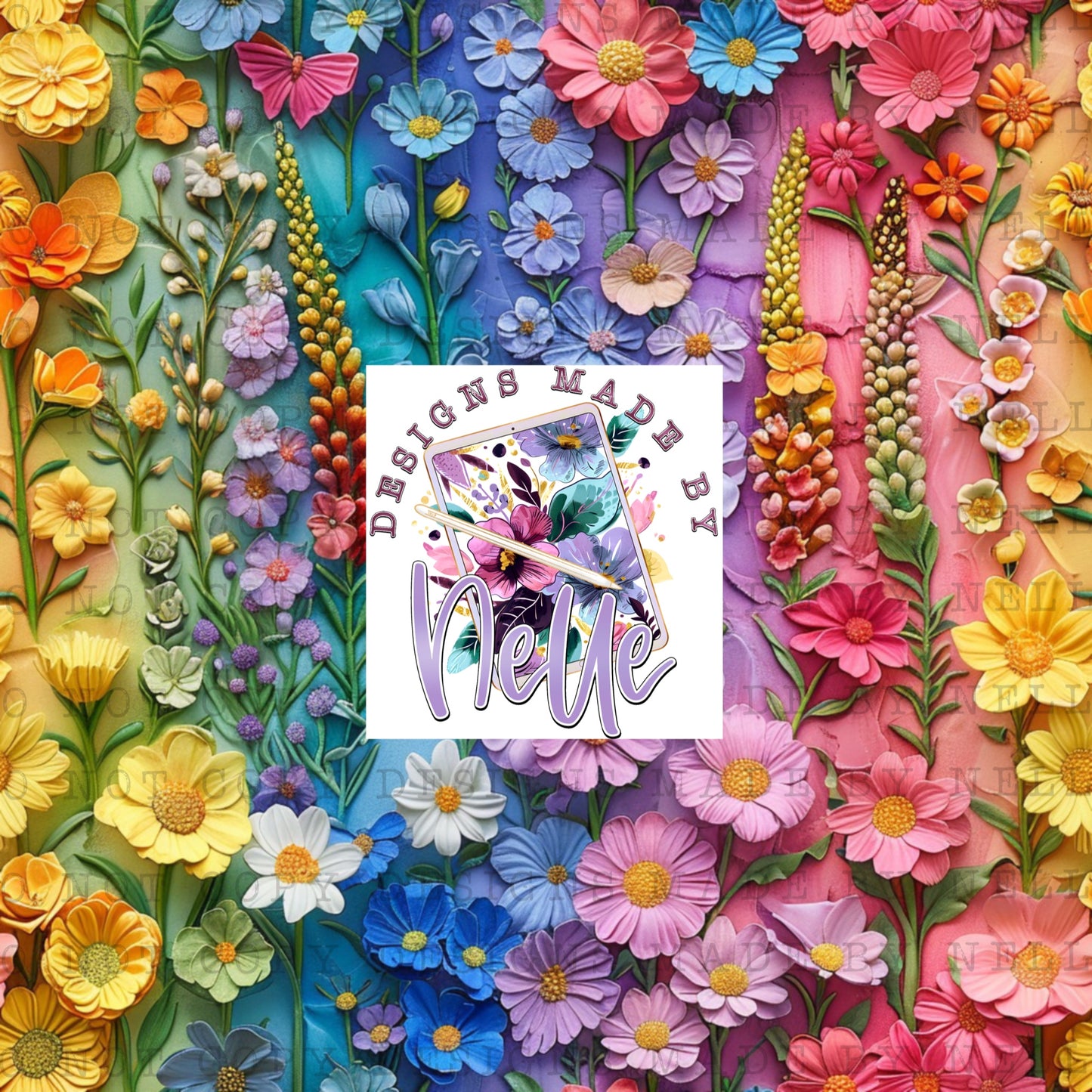 Colorful 3D Floral 1