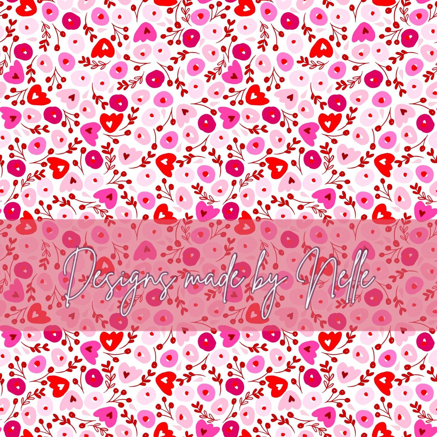 Valentine Floral on White