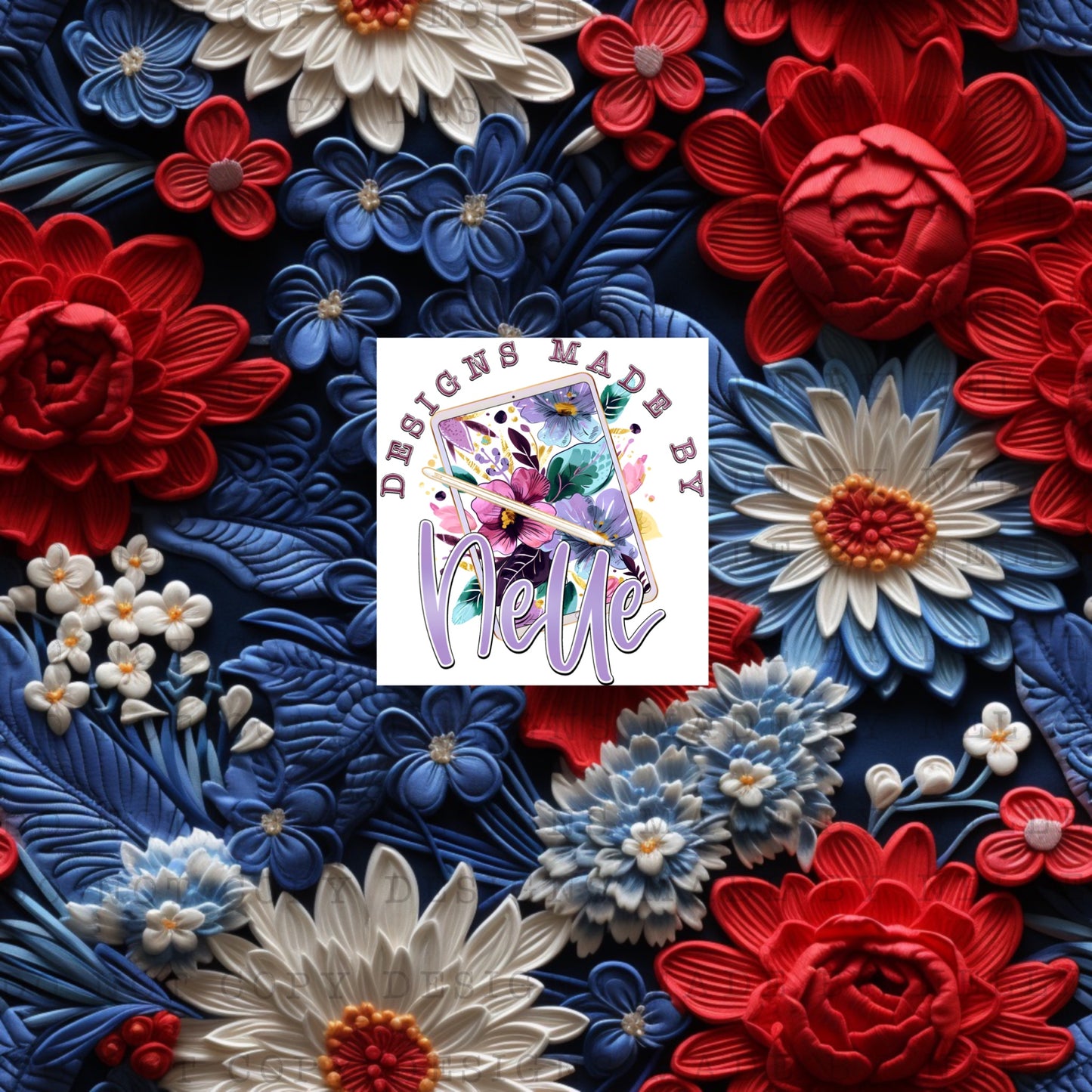 Red White and Blue Floral 10