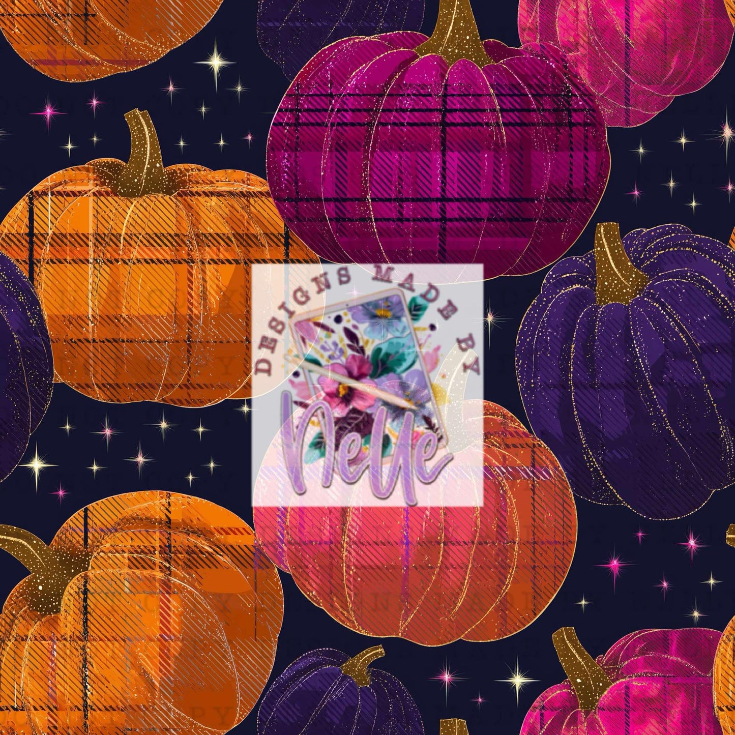 Moody orange pink purple fall pumpkins