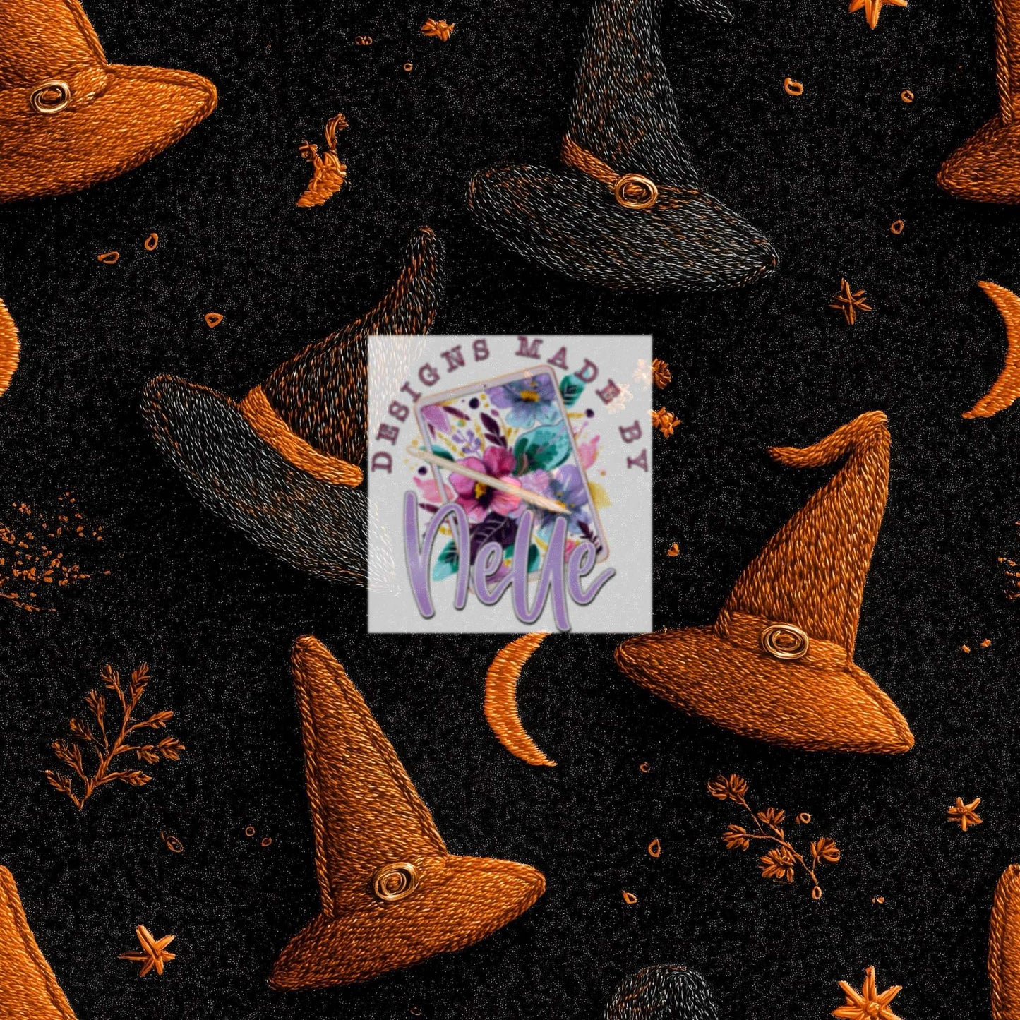 Embroidered witch hats