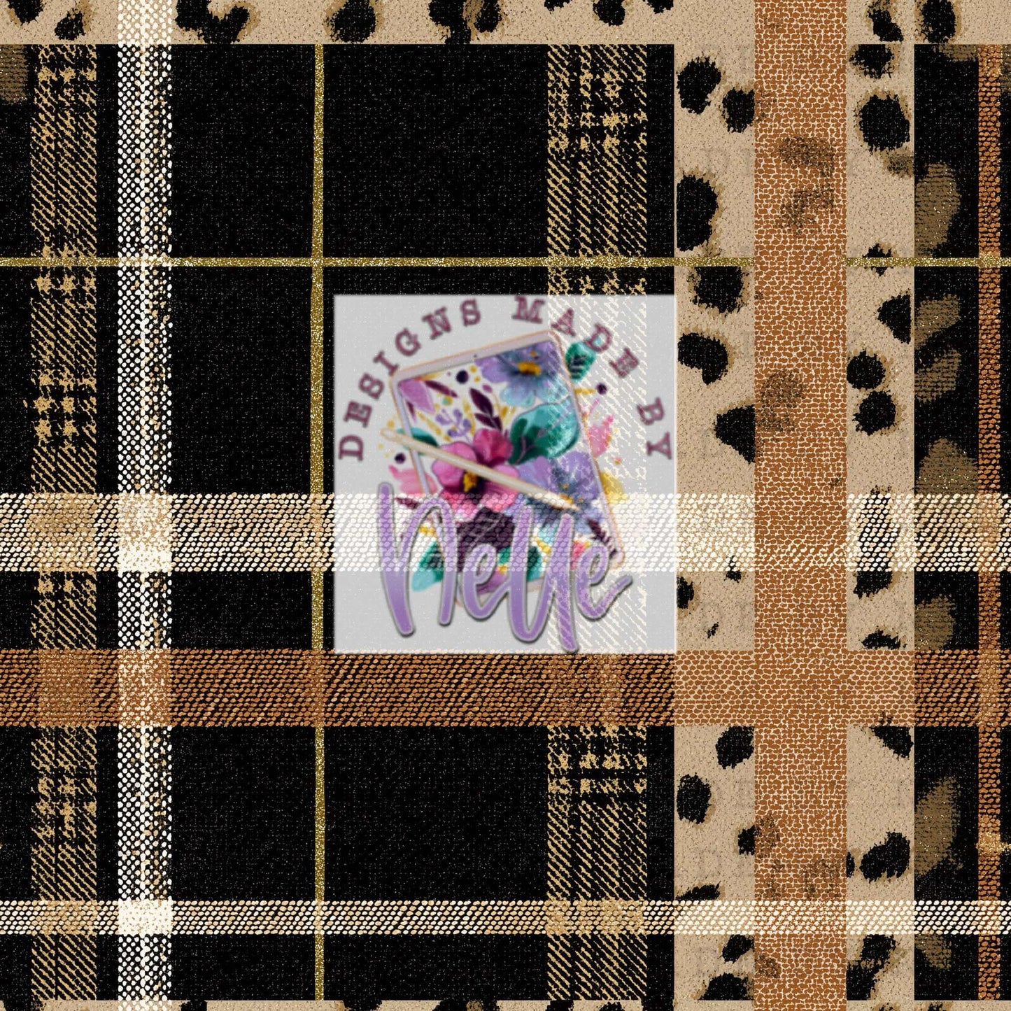 Fall plaid with animal print tones