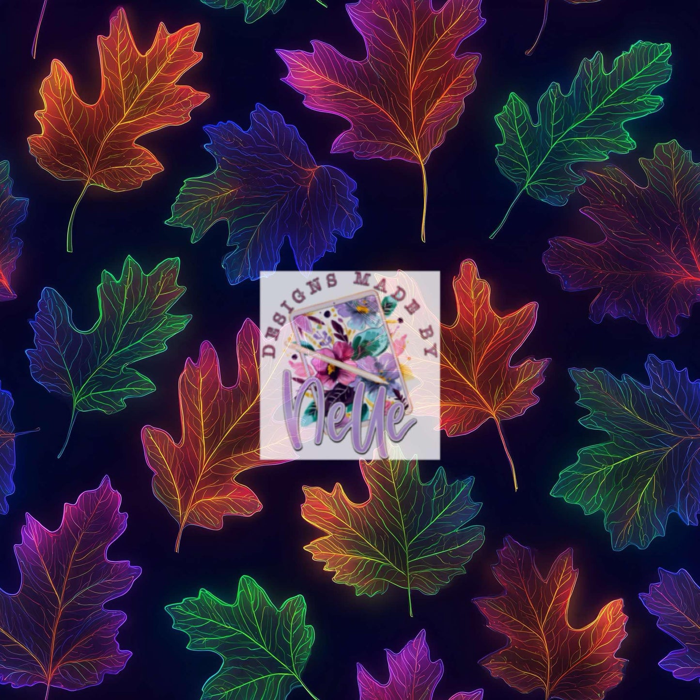 Neon Fall Leaves