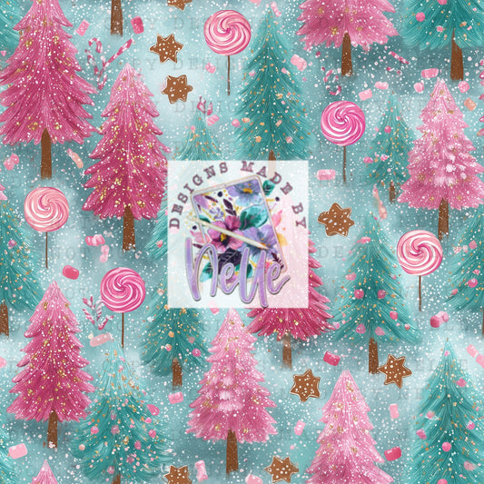 Candy-land forest trees
