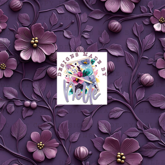 Purple 3d floral