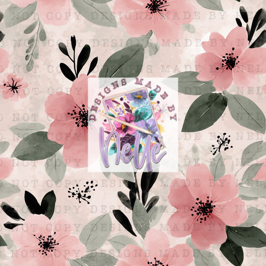 Soft Blush Watercolor Blooms