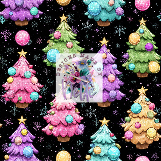 Bright pastel pop trees