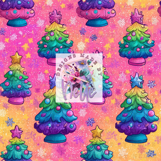 Rainbow whimsy trees