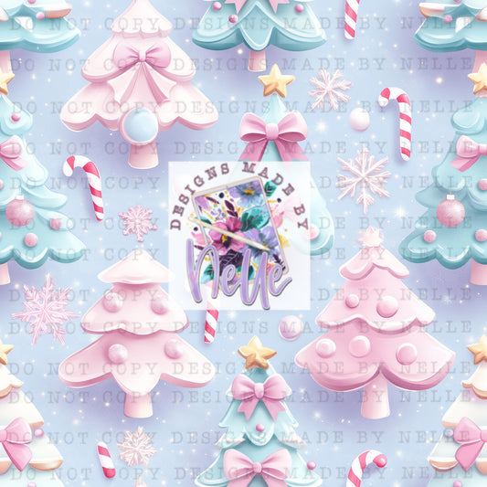 Pastel candy land trees