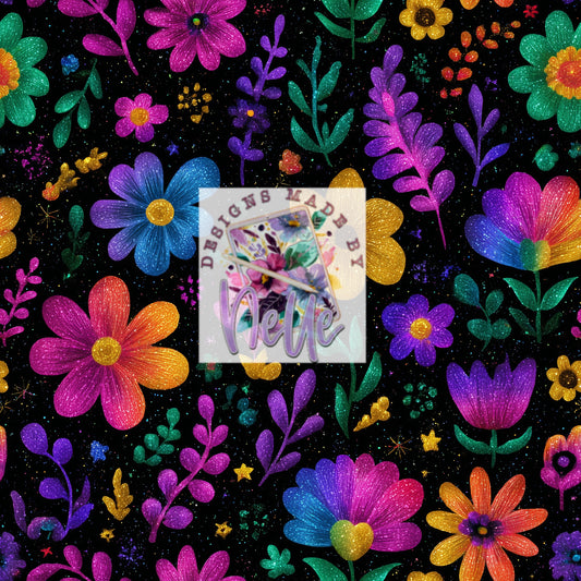 Cosmic Rainbow Florals