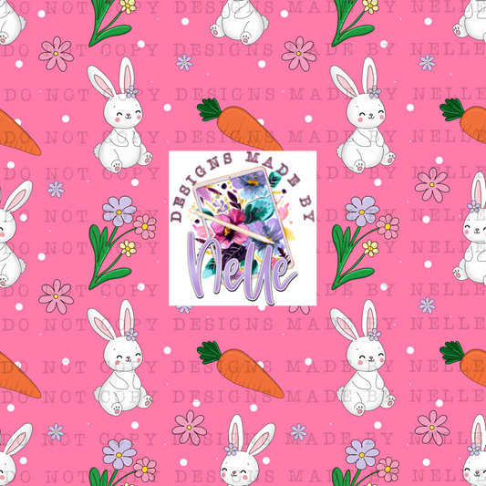 Bunnies on a pink background