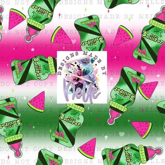 Green and Pink Sugar Bottle