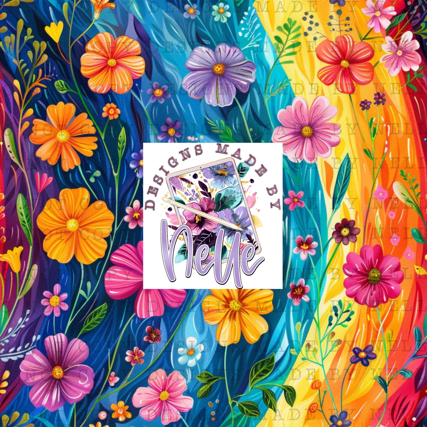 Rainbow Floral 4