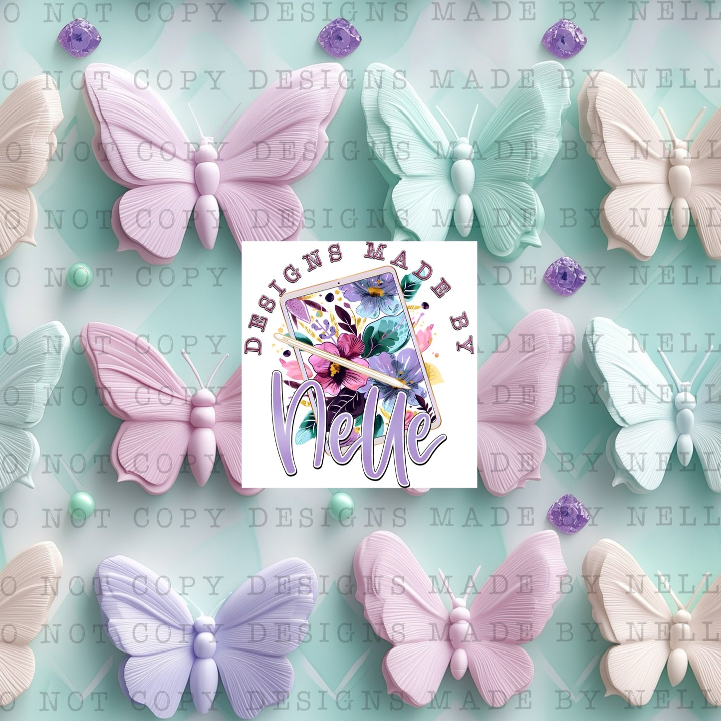 Pastel 3D Butterflies 1