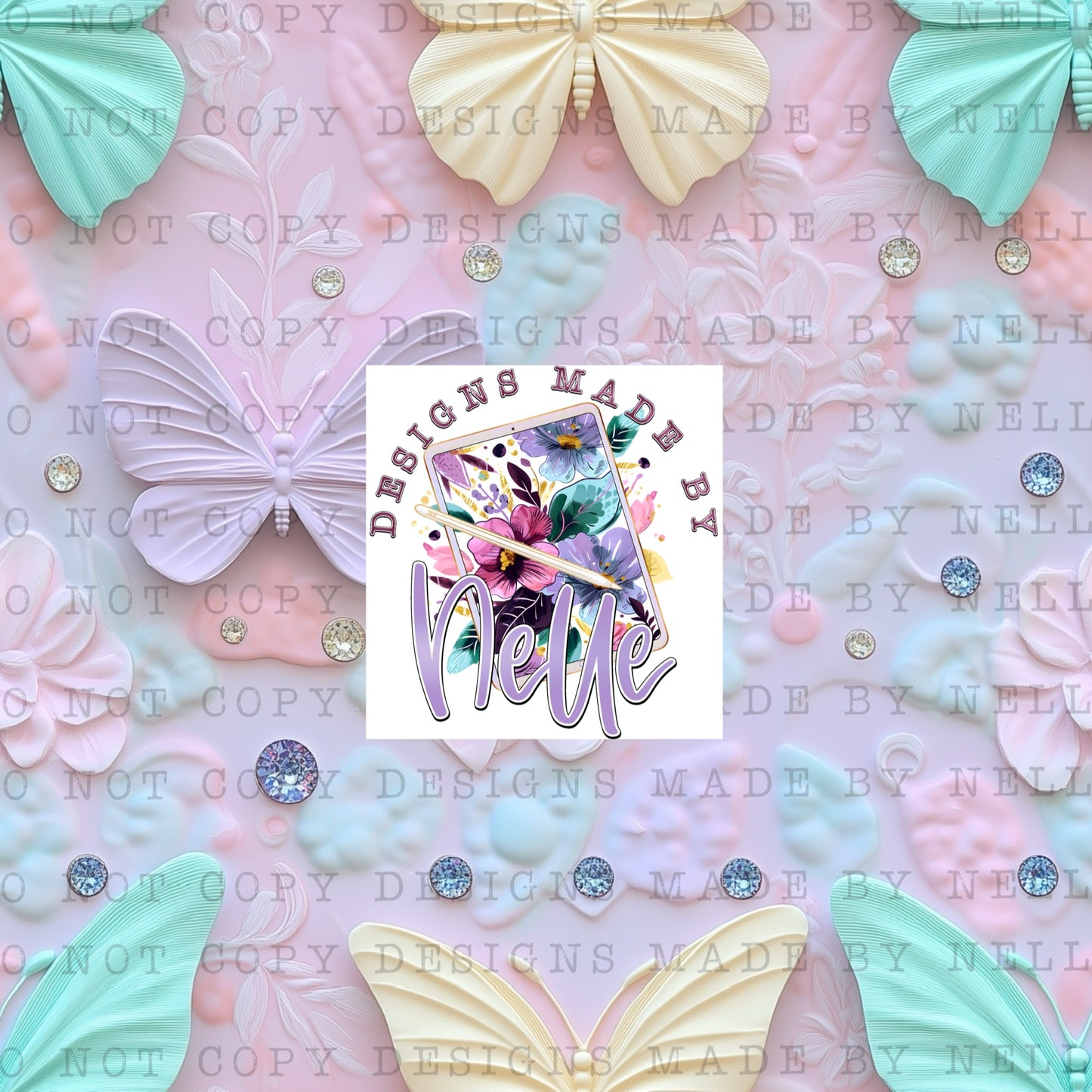 Pastel 3D Butterflies 3