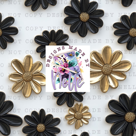 Black and Gold 3D Floral 1