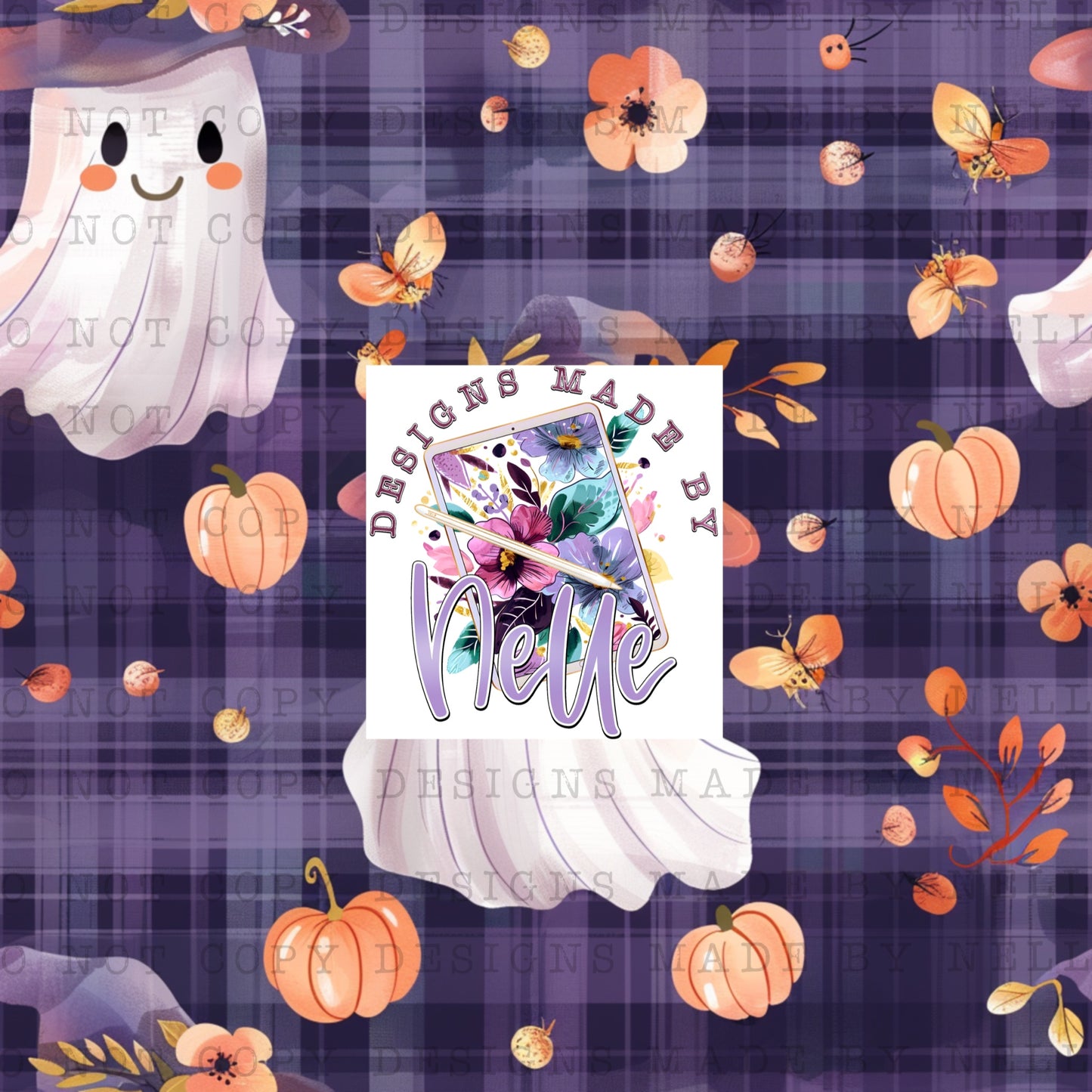 Purple Plaid Ghosts 1