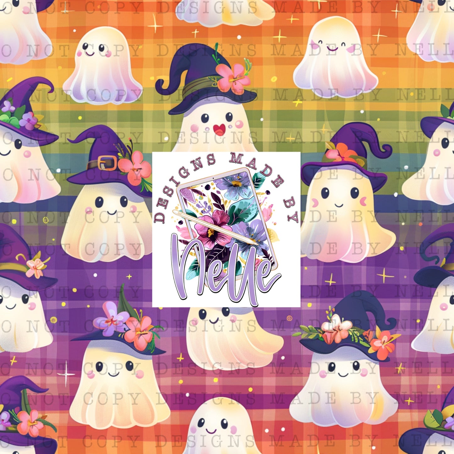 Purple Plaid Ghosts 2