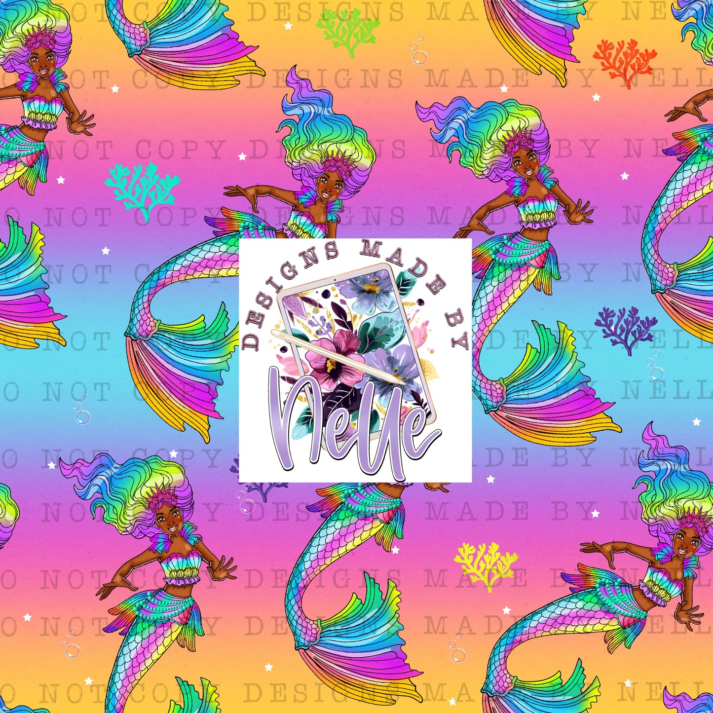 Neon Rainbow Mermaid 8