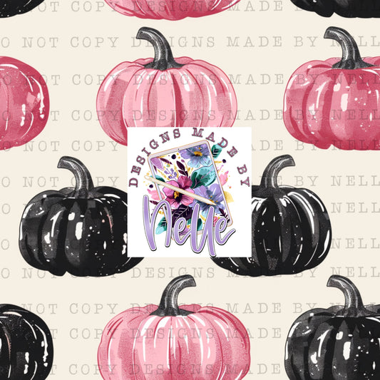 Pink & Black Pumpkins 1