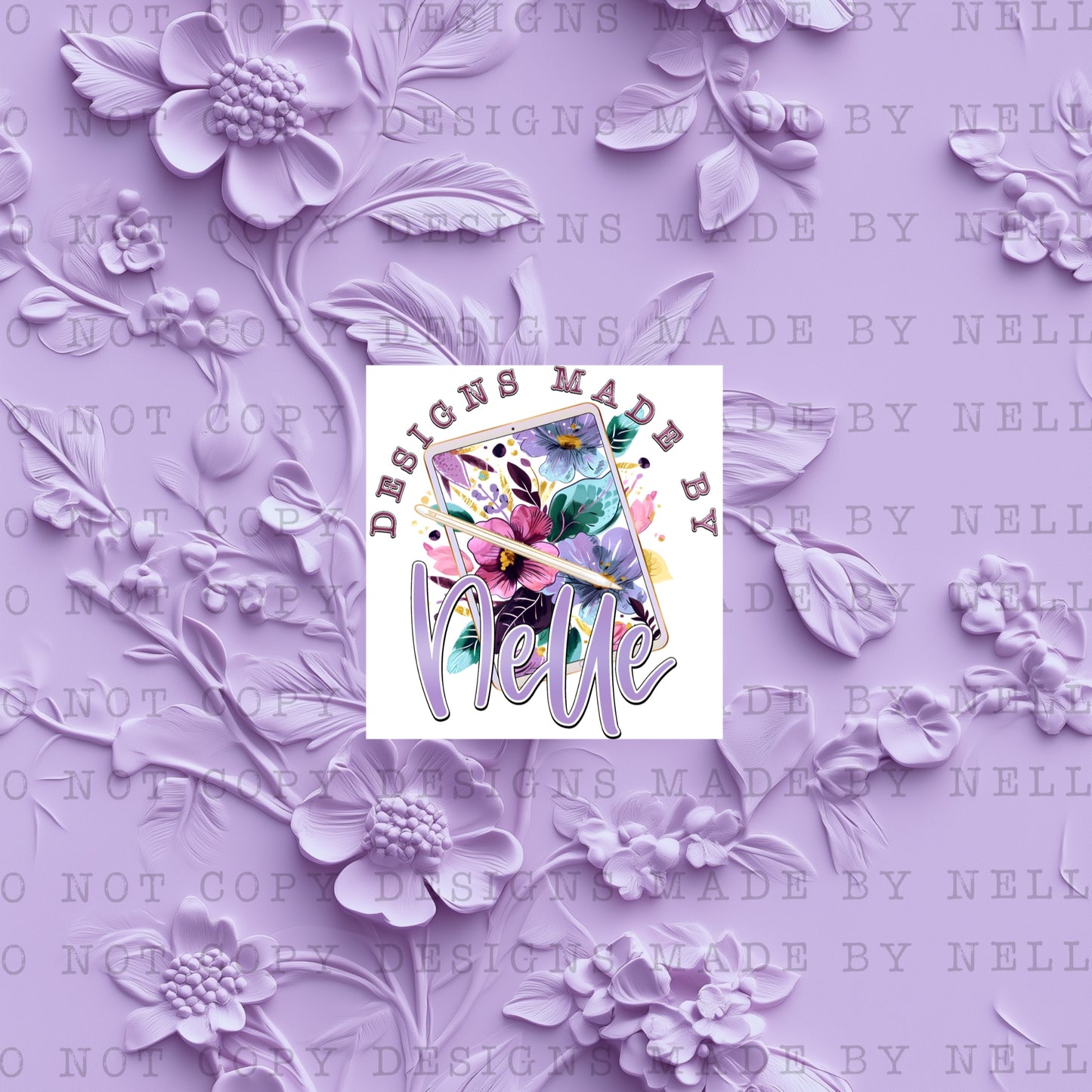 Light Purple 3D Floral