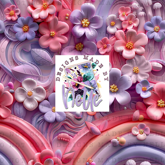 3D Colorful Florals & Rainbows 8