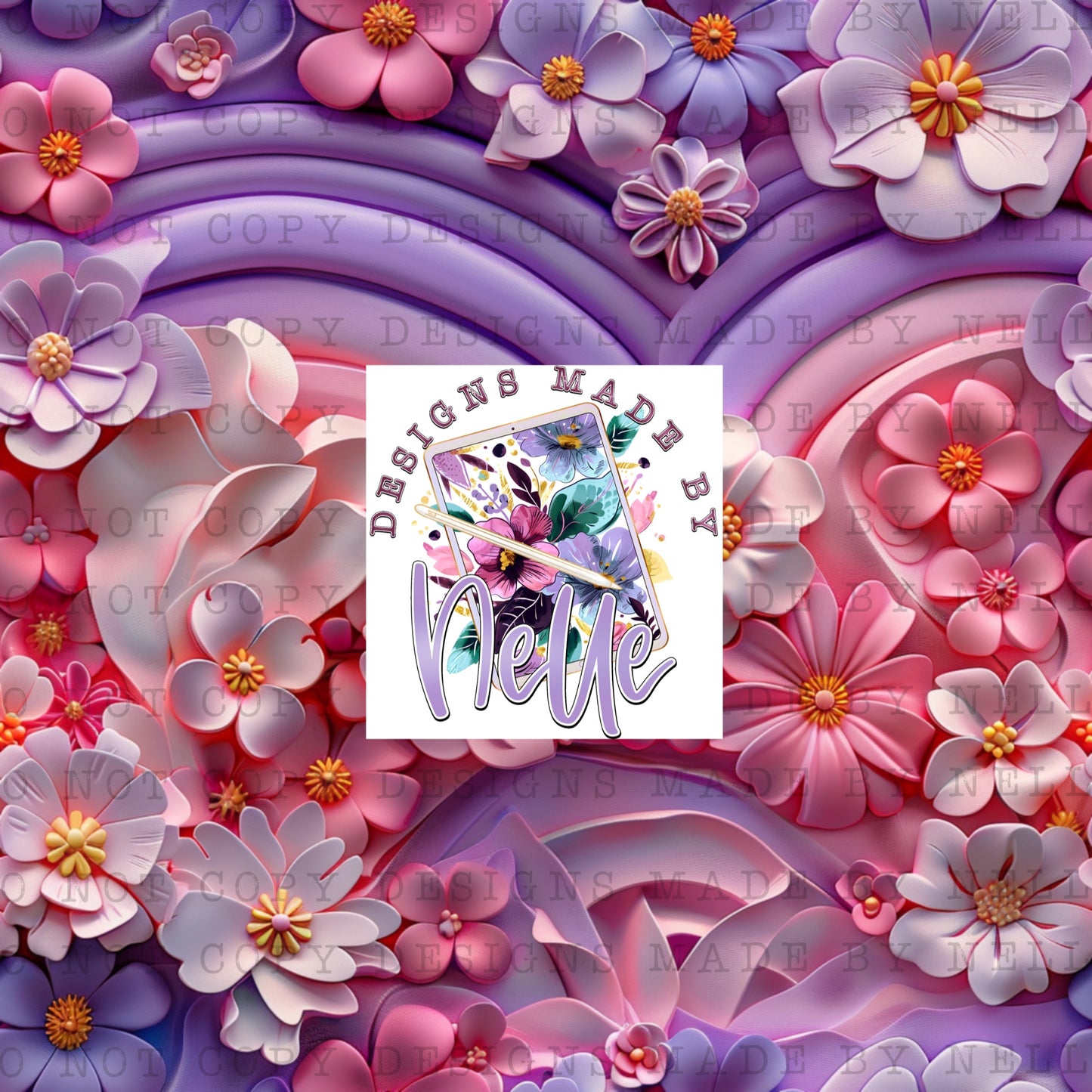 3D Colorful Florals & Rainbows 9