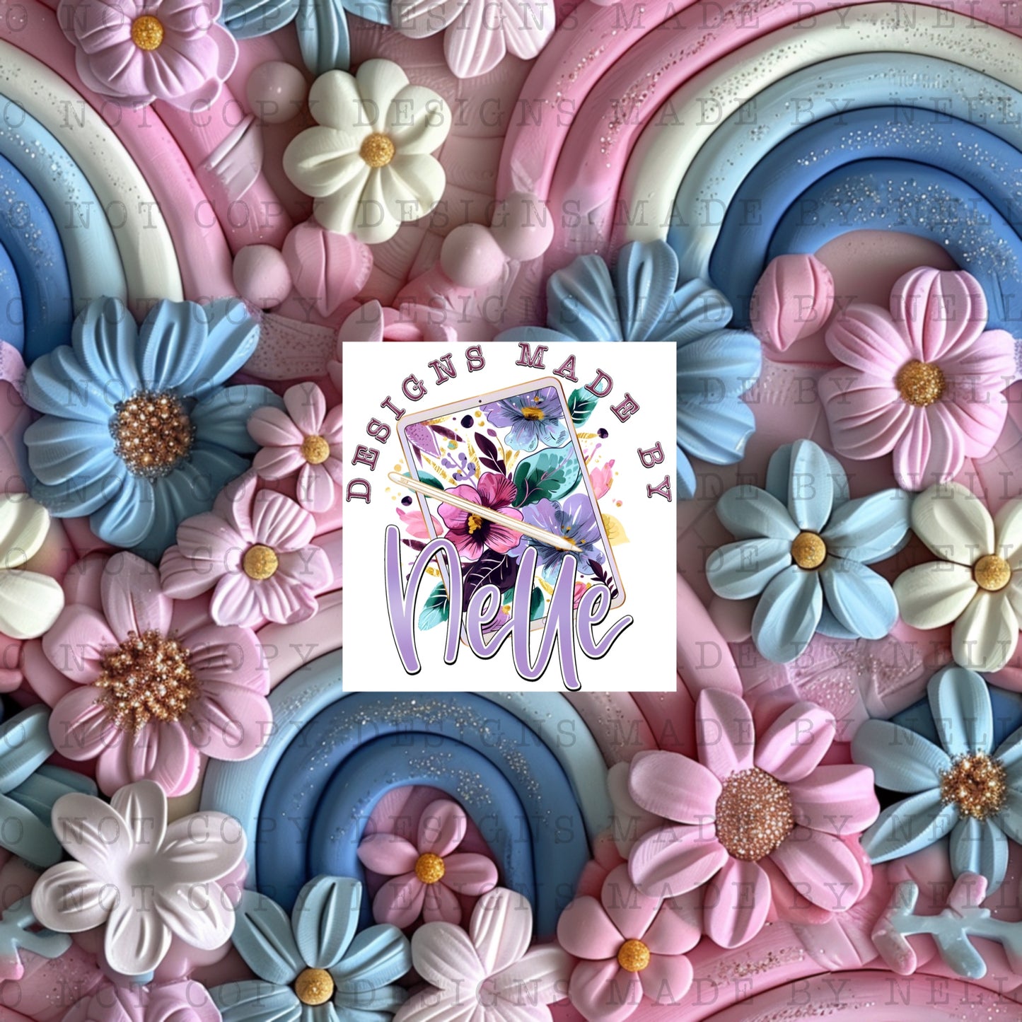 3D Colorful Florals & Rainbows 11