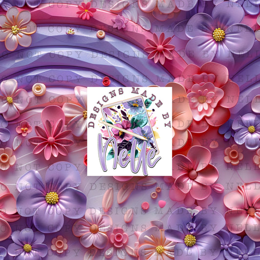 3D Colorful Florals & Rainbows 14