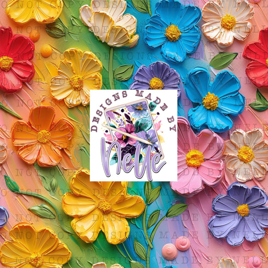 Colorful 3D Floral 3