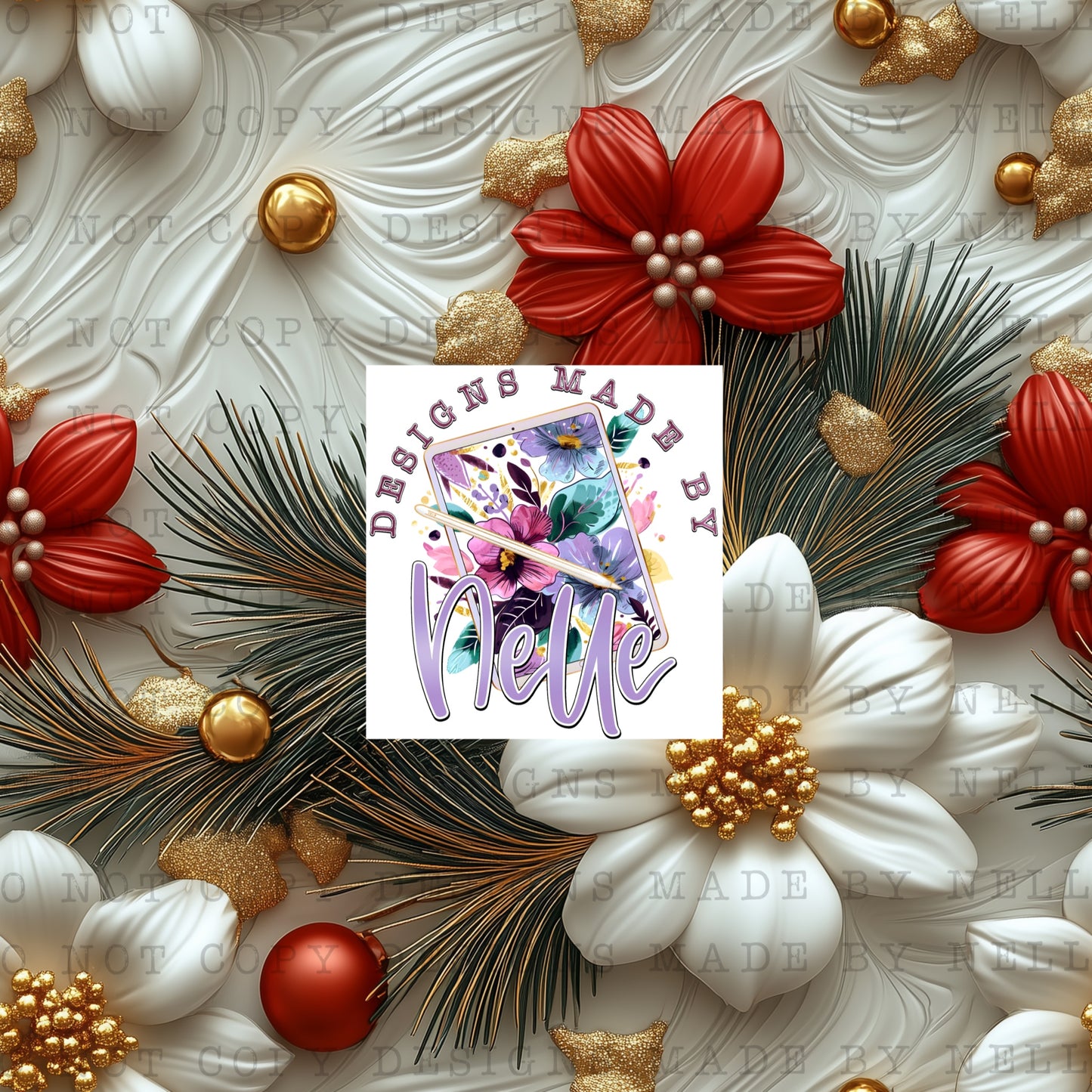 Christmas 3D Floral 1