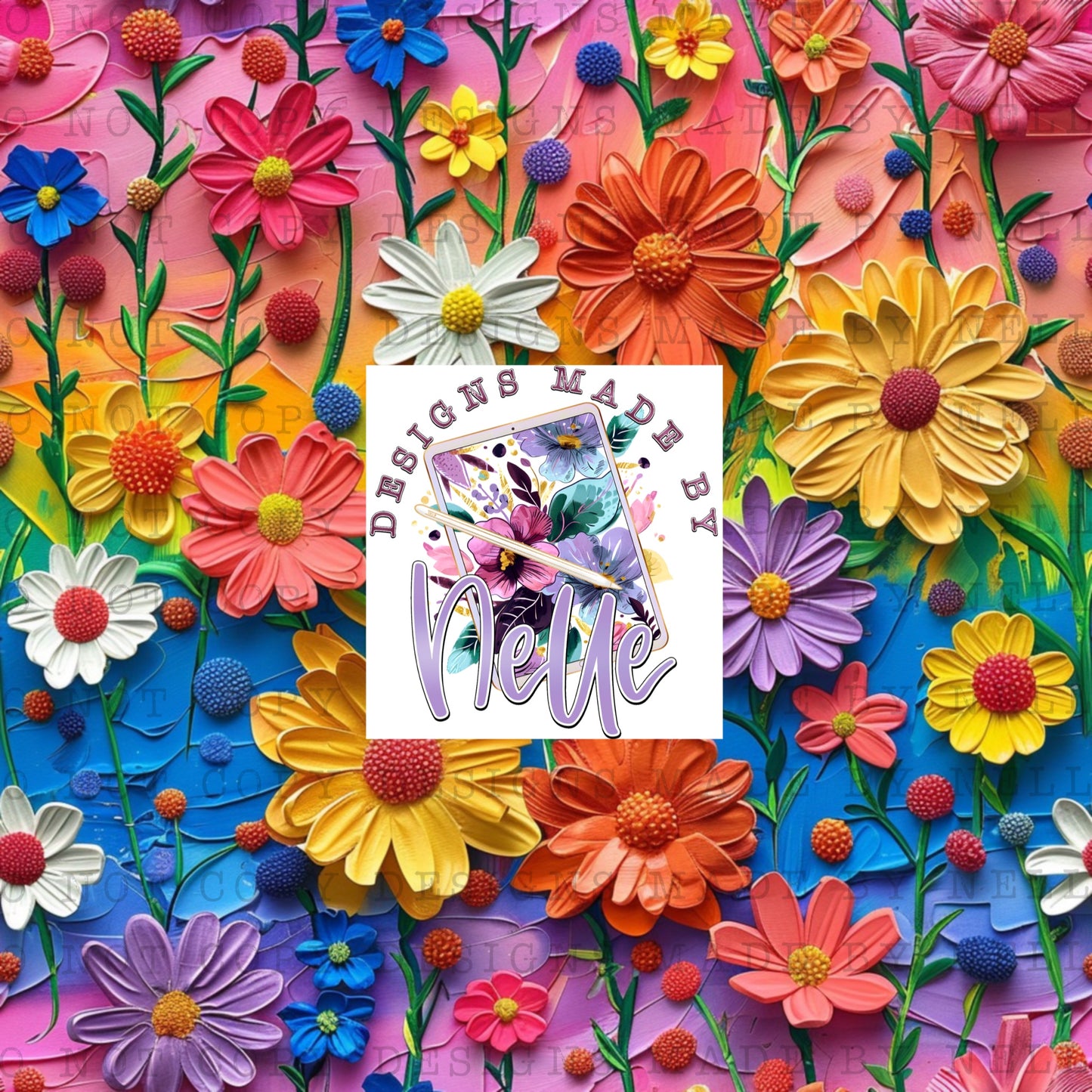 Colorful 3D Floral 4