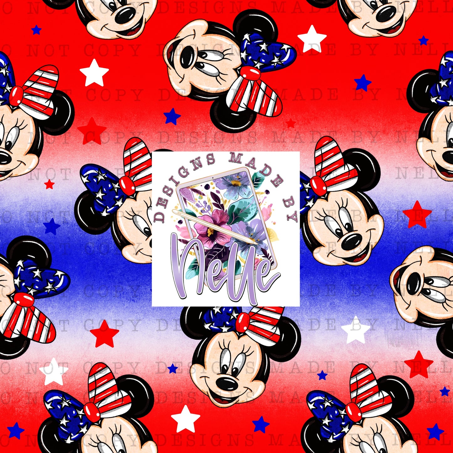 Patriotic Ombre Miss Mouse