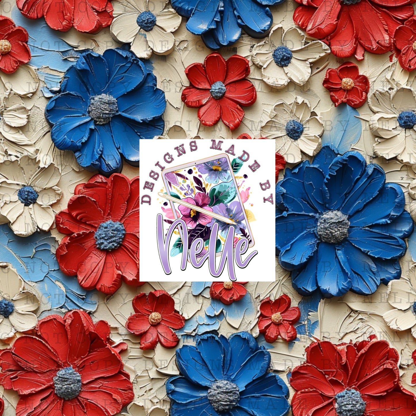 Red White and Blue Floral 18