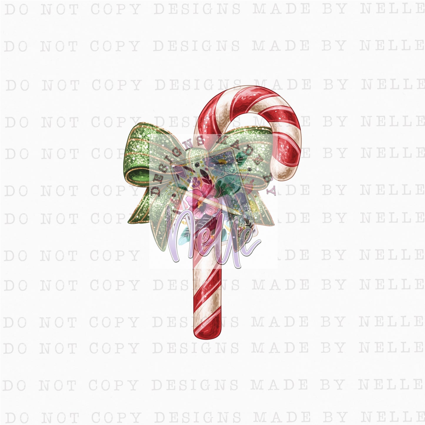 Candy Cane with Ribbon