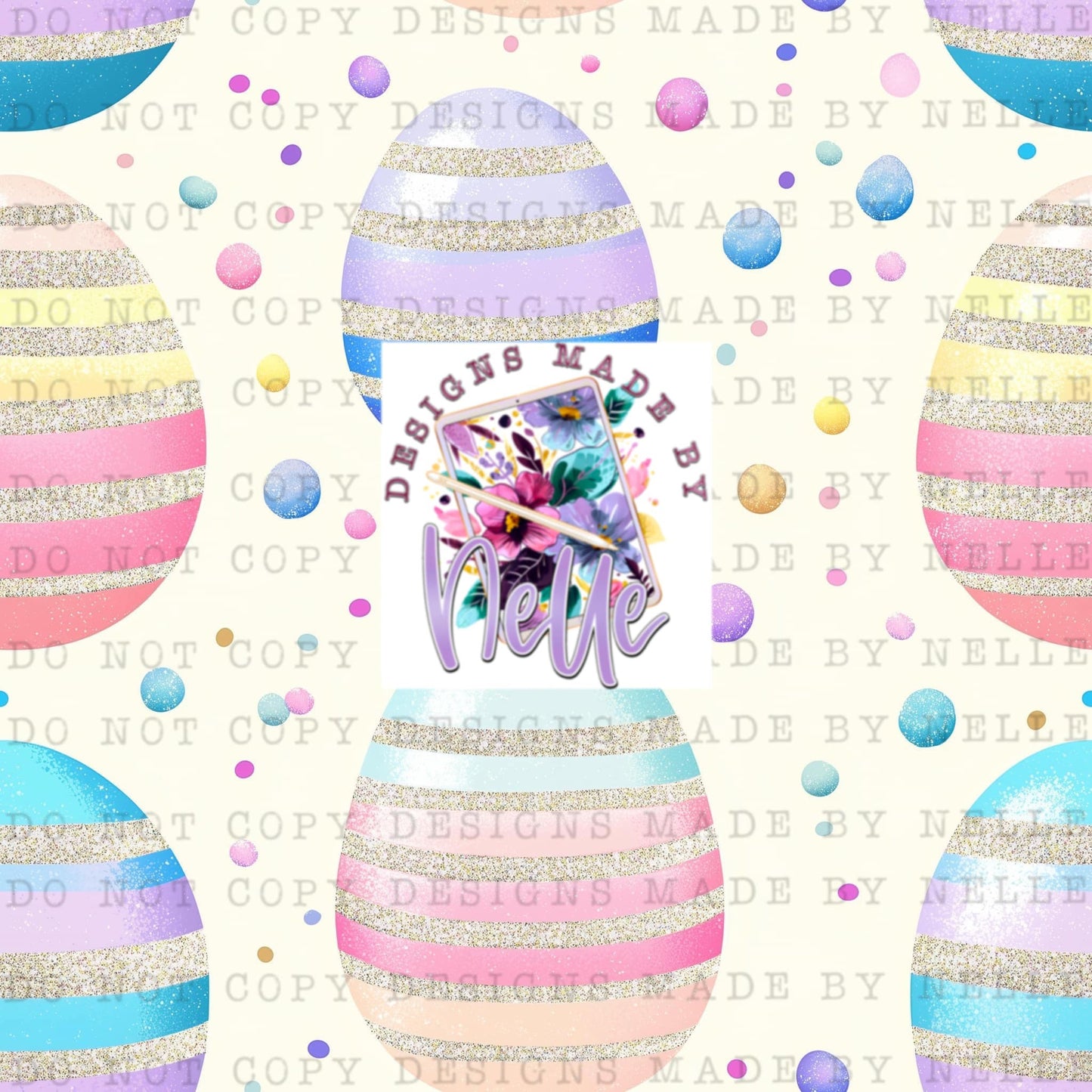 Bright Glitter Stripe Eggs