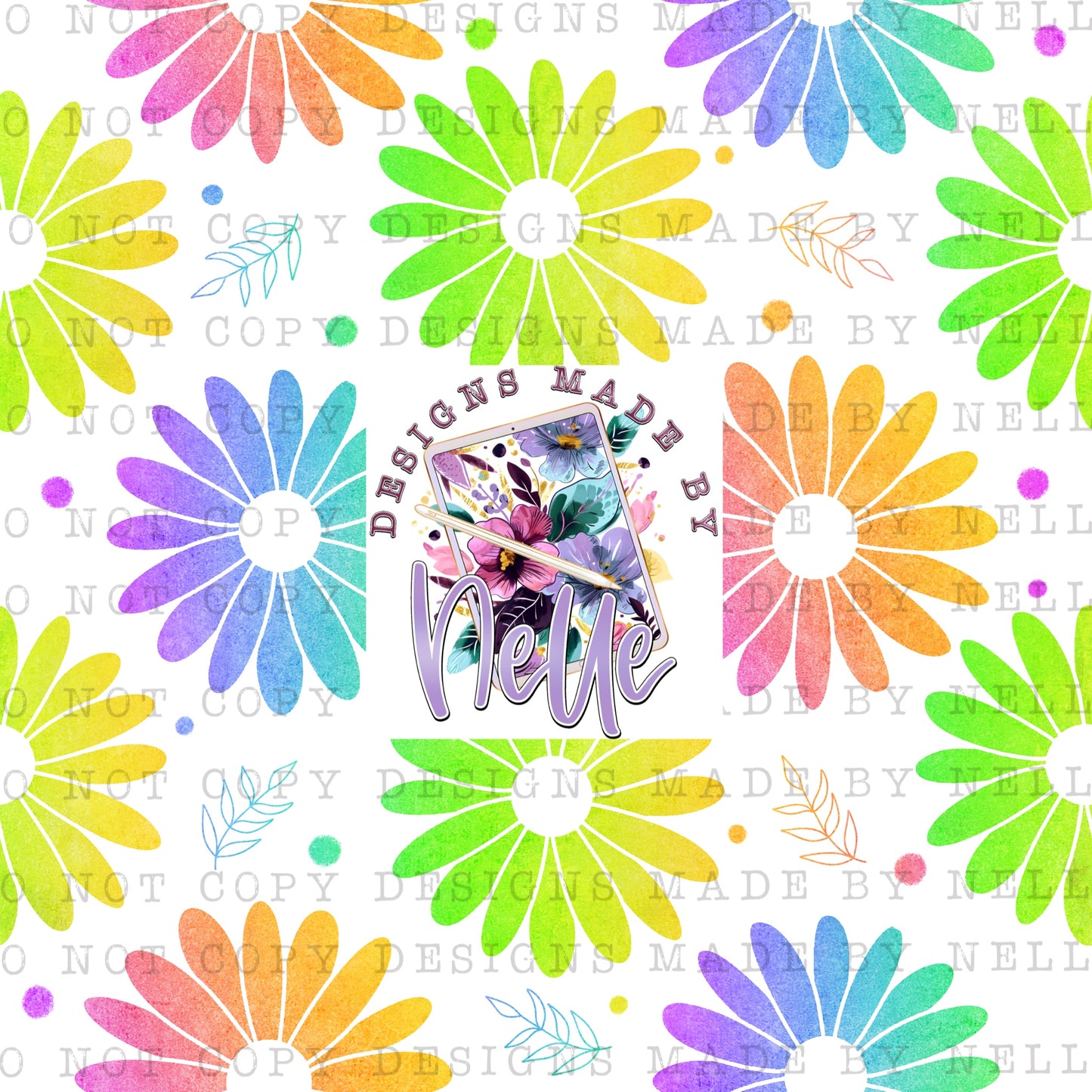 Neon Rainbow Daisy BUNDLE