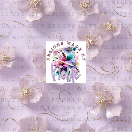 Lavender & Gold Floral 2