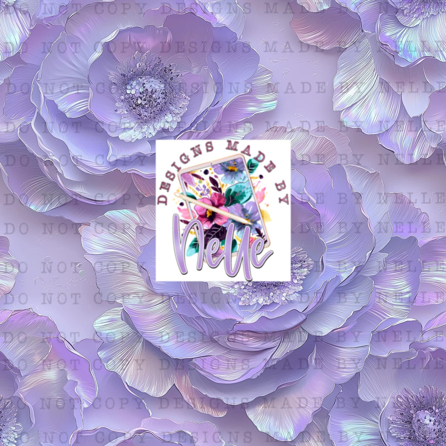 Purple Iridescent Floral