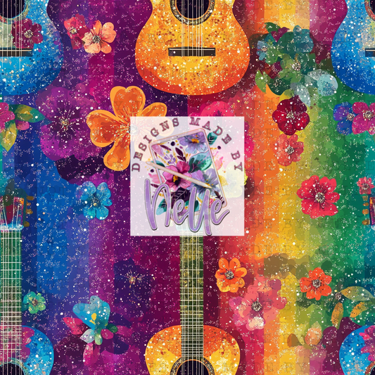 Rainbow Guitars & Flowers