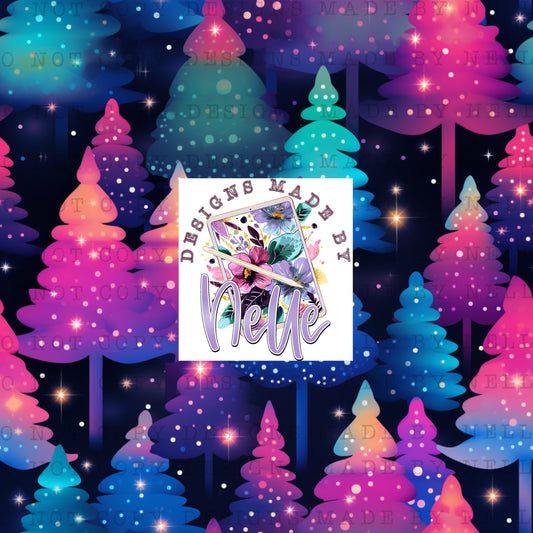 Pink & Blue Christmas Trees 2