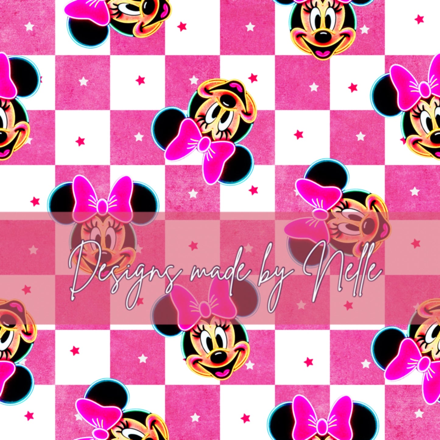 Pink Checkered Mouse