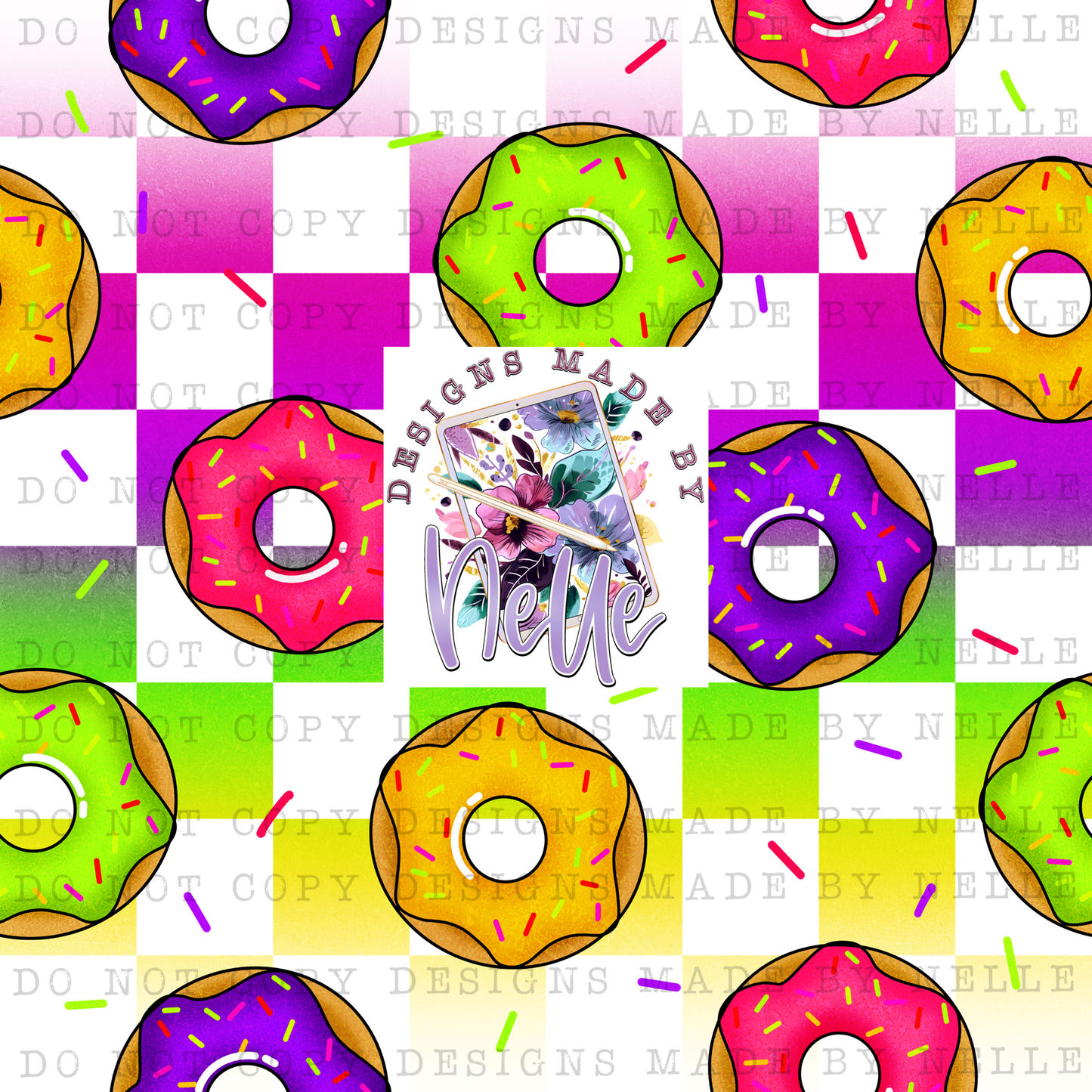 Colorful Donut Checks