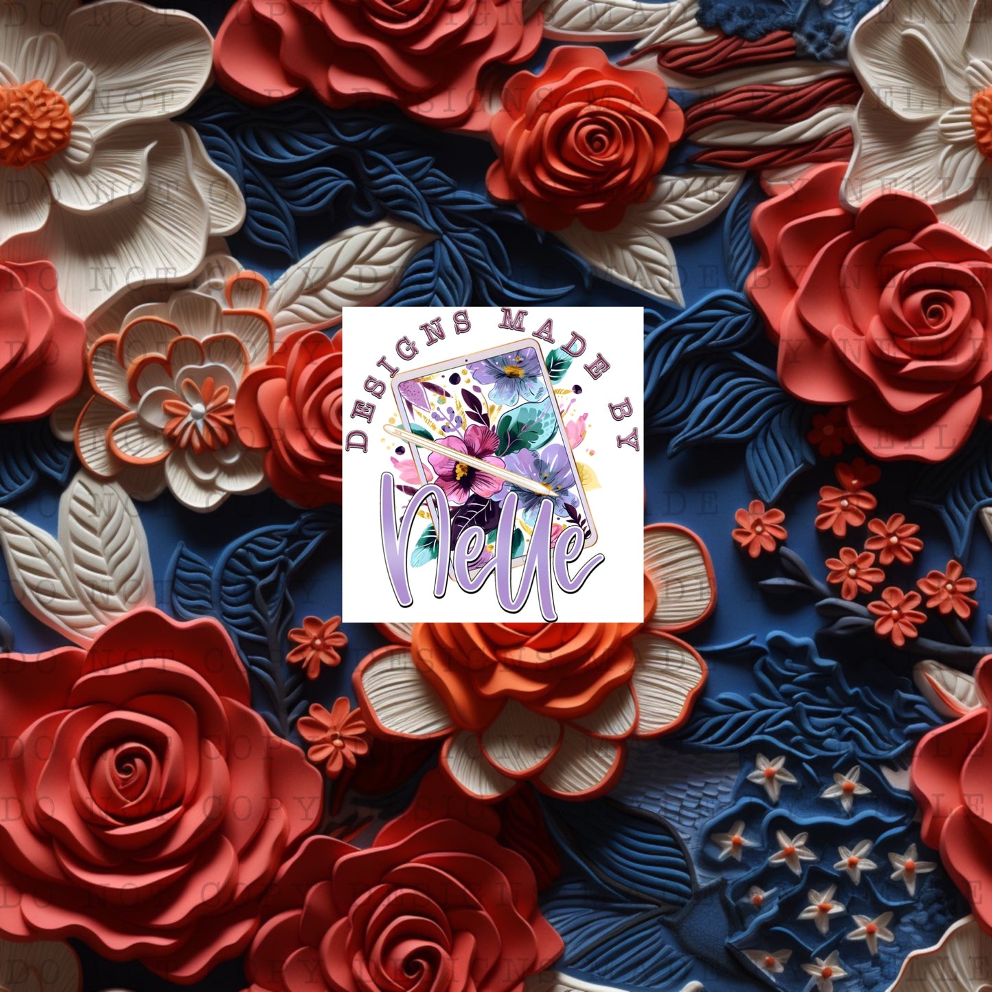 Red White and Blue Floral 5