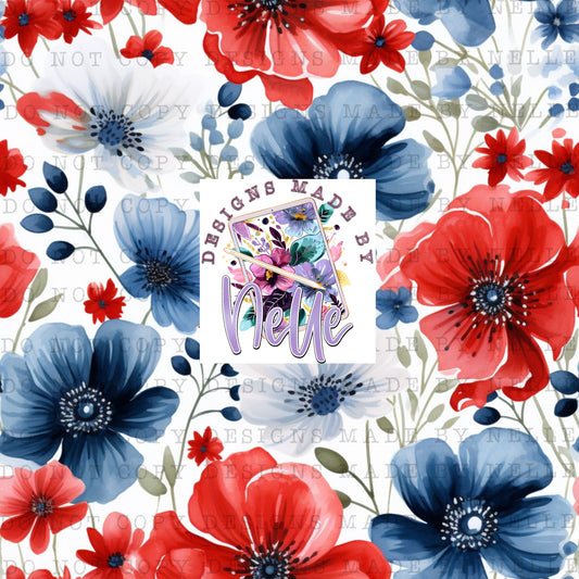 Red White and Blue Floral 11