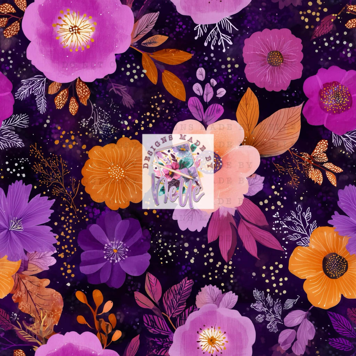 Moody Pink & Purple Fall Floral