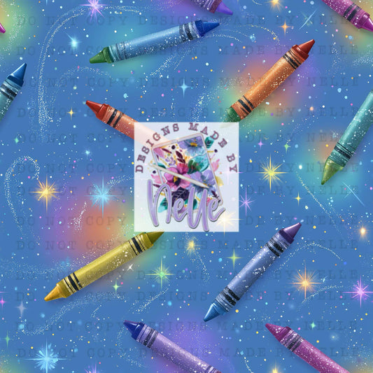 Rainbow crayon back to school