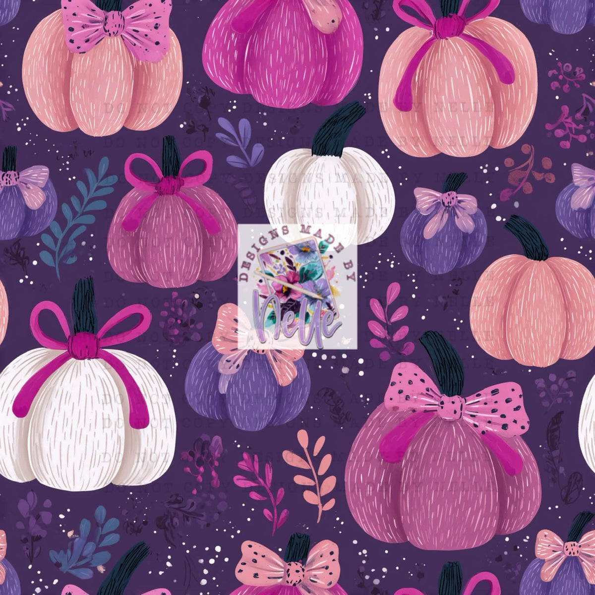 Moody Pink & Purple Pumpkins (with floral accents)