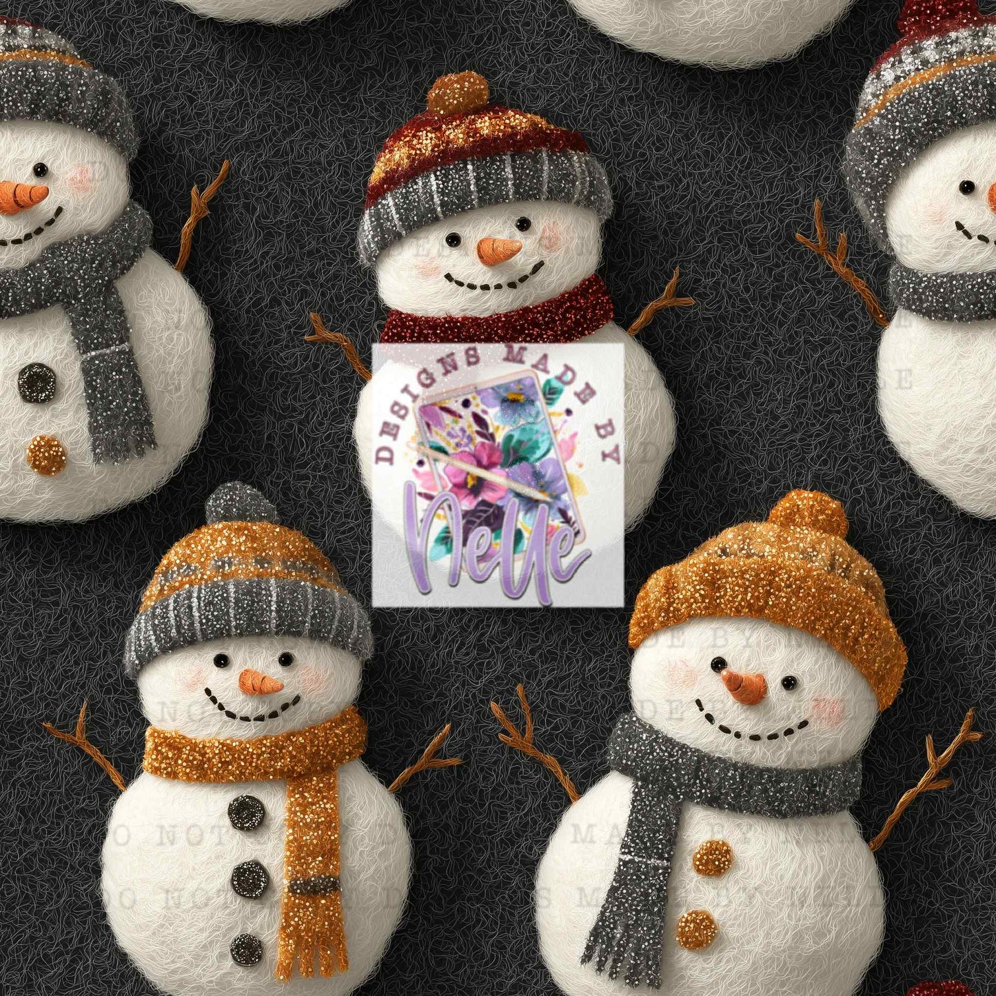 Textured Snowmen